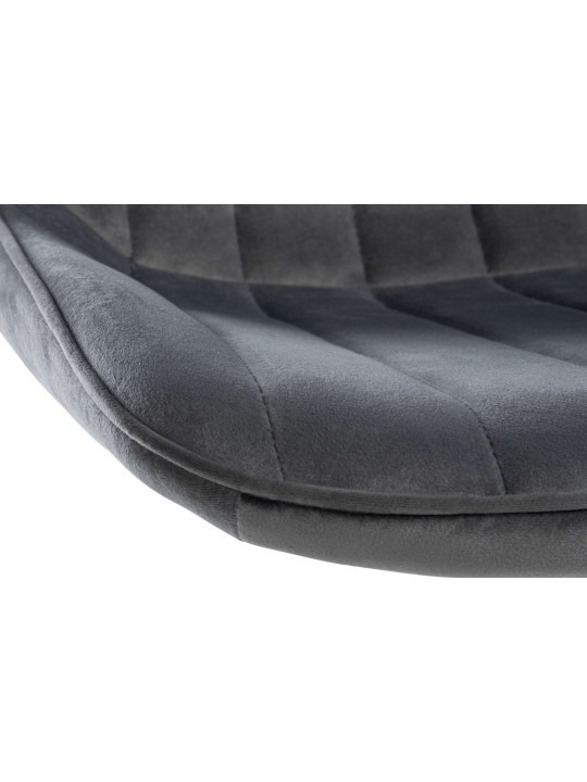 Sæt med 2 barstole Toni velour chrome, mørkegrå Sæt med 2 barstole Toni velour chrome, mørkegrå