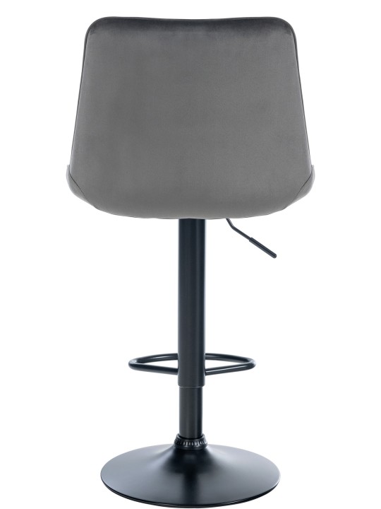 Sæt med 2 barstole Toni velvet, mørkegrå