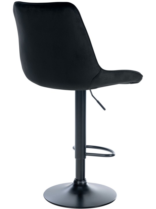 Sæt med 2 barstole Toni velvet, sort