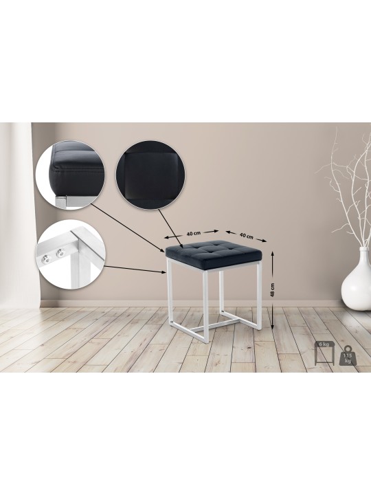 Taburet Barci, sort Taburet Barci, sort