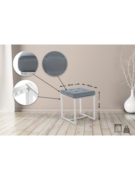 Taburet Barci, grå
