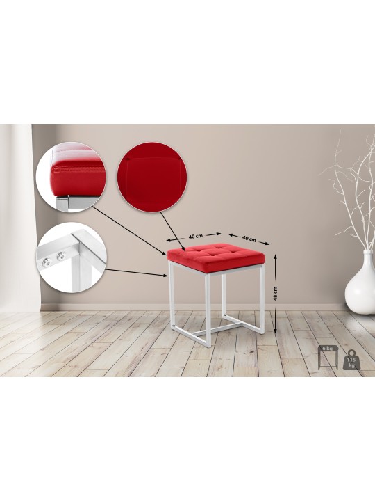 Taburet Barci, rød