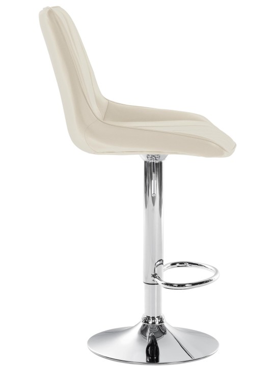 Sæt med 2 barstole Toni imiteret læder krom, creme Sæt med 2 barstole Toni imiteret læder krom, creme