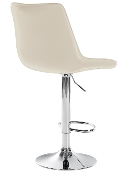 Sæt med 2 barstole Toni imiteret læder krom, creme Sæt med 2 barstole Toni imiteret læder krom, creme
