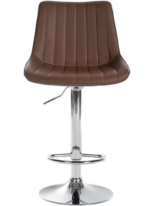 Sæt med 2 barstole Toni imiteret læder krom, brun Sæt med 2 barstole Toni imiteret læder krom, brun