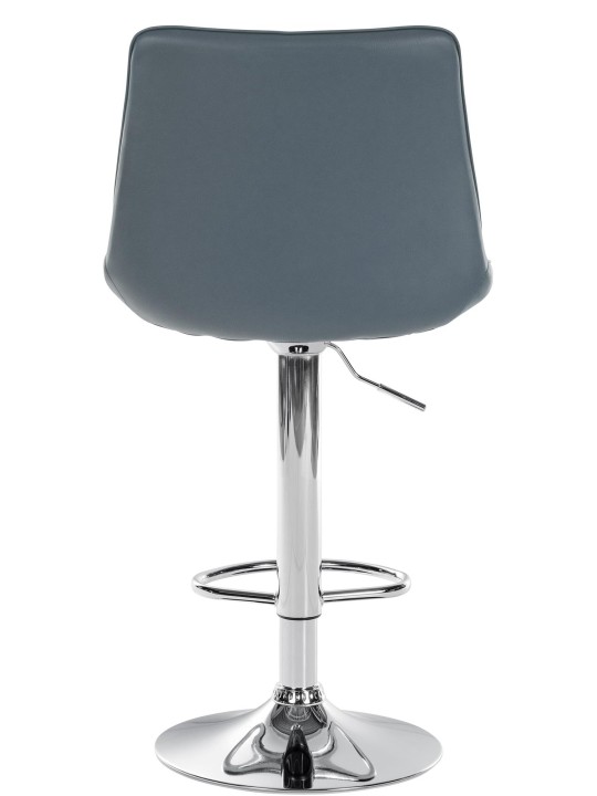 Sæt med 2 barstole Toni imiteret læder krom, grå Sæt med 2 barstole Toni imiteret læder krom, grå