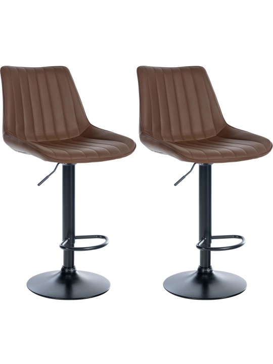 Sæt med 2 barstole Toni imiteret læder, brun Sæt med 2 barstole Toni imiteret læder, brun