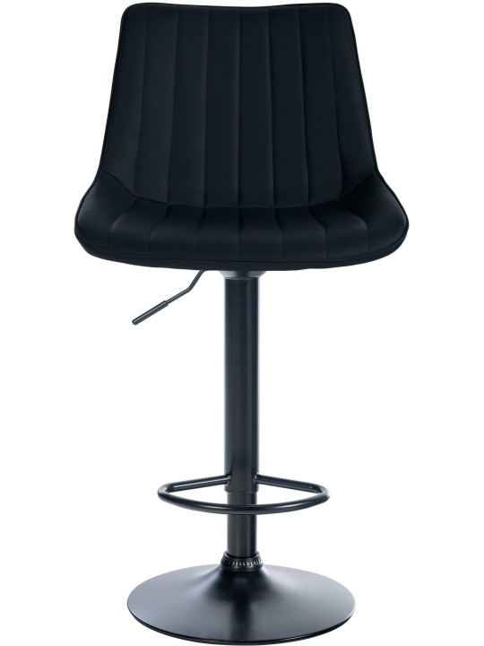 Sæt med 2 barstole Toni imiteret læder, sort