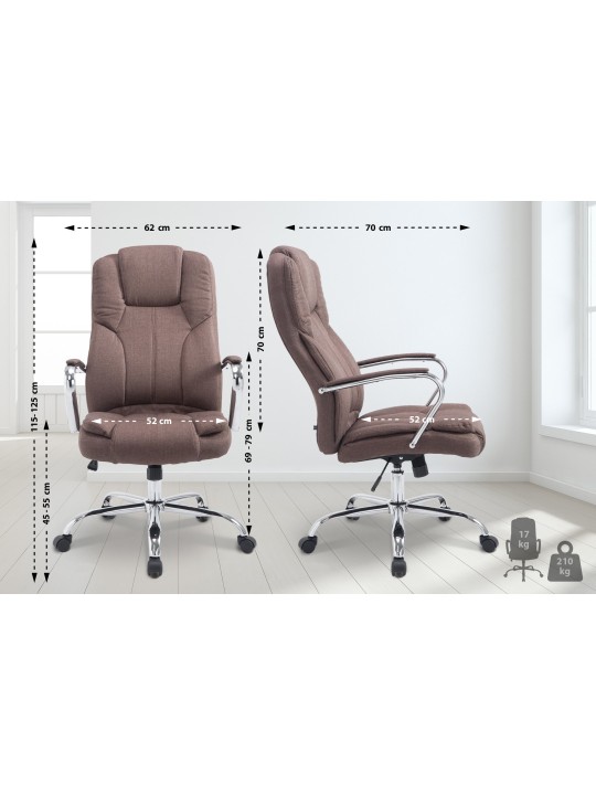Kontorstol BIG Xanthos stof, brun