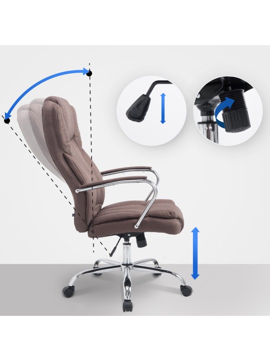 Kontorstol BIG Xanthos stof, brun