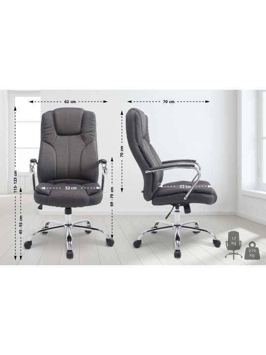 Kontorstol BIG Xanthos stof, mørkegrå