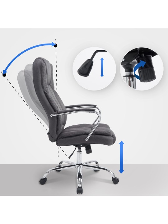 Kontorstol BIG Xanthos stof, mørkegrå