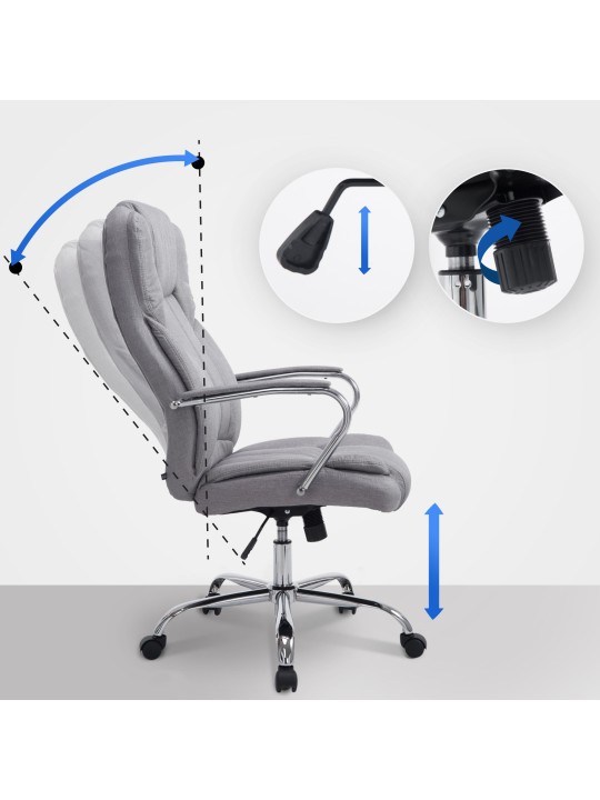 Kontorstol BIG Xanthos stof, grå