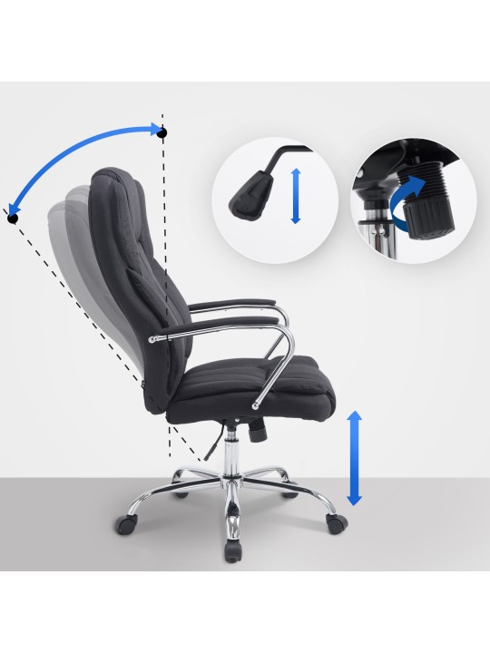 Kontorstol BIG Xanthos stof, sort