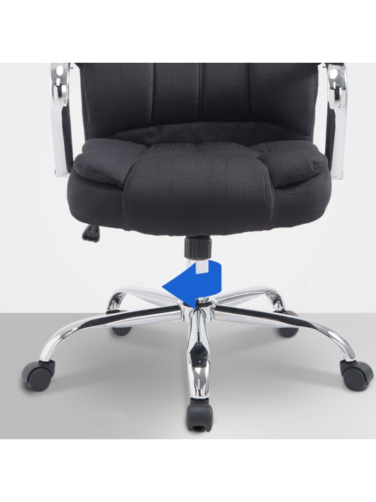 Kontorstol BIG Xanthos stof, sort