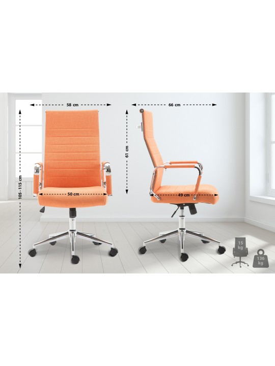 Kontorstol Columbus stof, orange