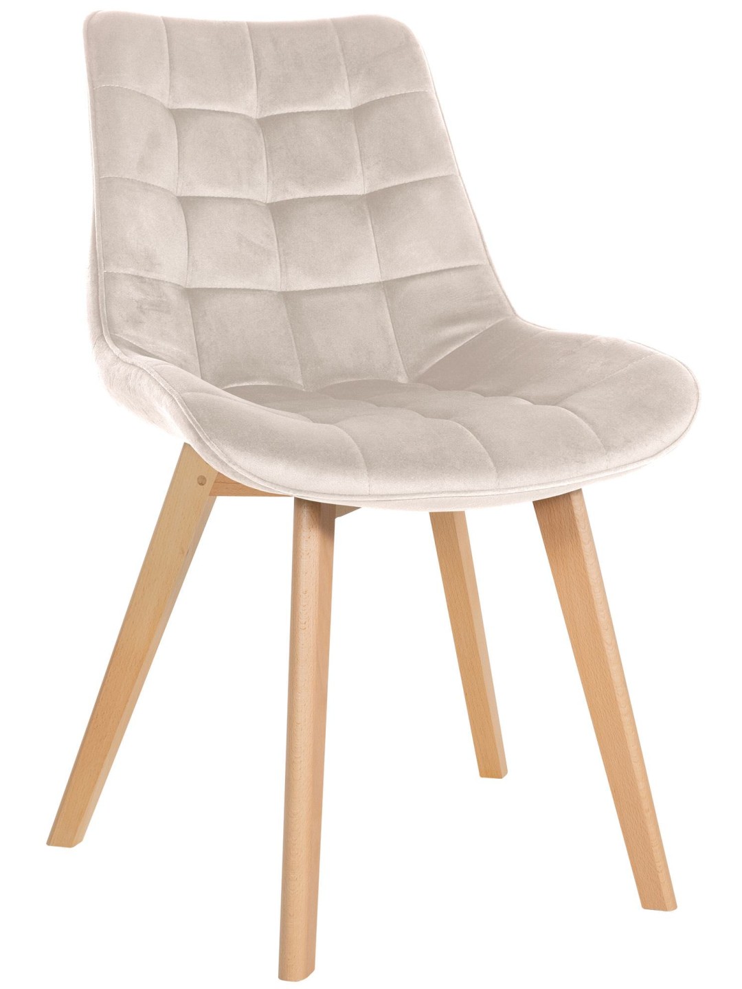 Stol Brook fløjl, creme