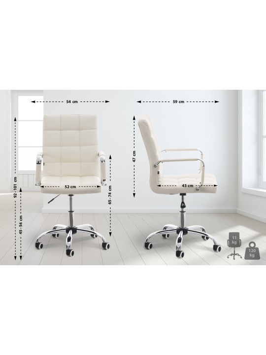 Kontorstol Deli V2, hvid