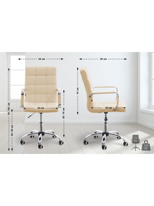 Kontorstol Deli V2, creme