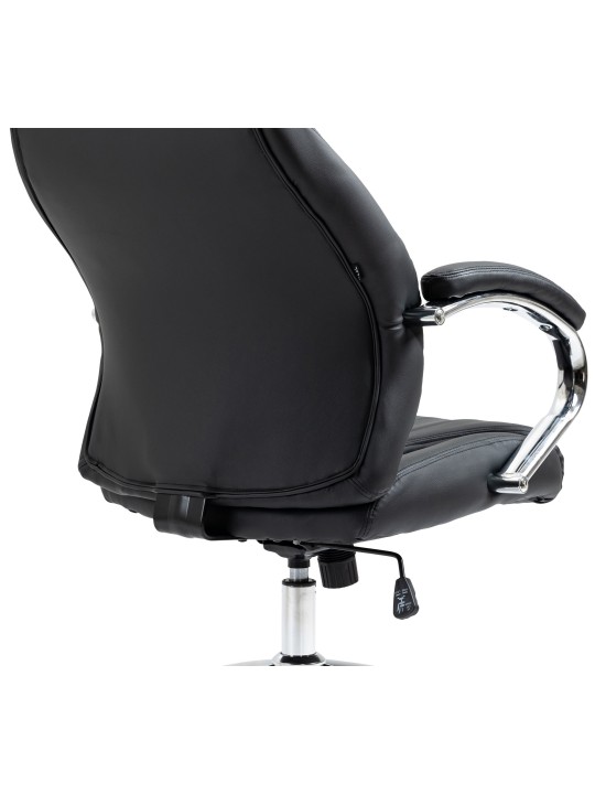 Wigan kontorstol i ægte læder, sort Wigan kontorstol i ægte læder, sort