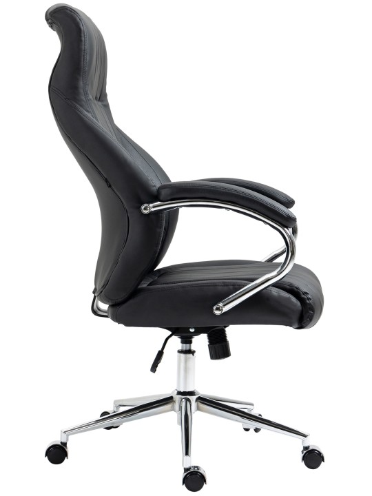 Wigan kontorstol i ægte læder, sort Wigan kontorstol i ægte læder, sort