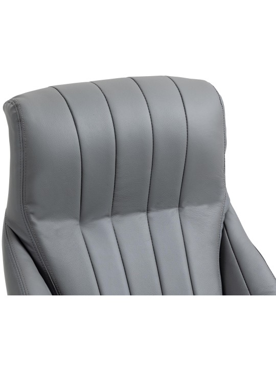 Kontorstol Wigan ægte læder, grå