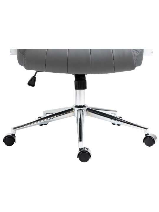 Kontorstol Wigan ægte læder, grå