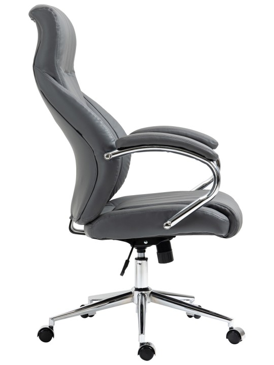 Kontorstol Wigan ægte læder, grå
