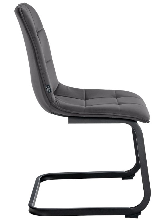 Vermont spisestuestol i fløjl, sort