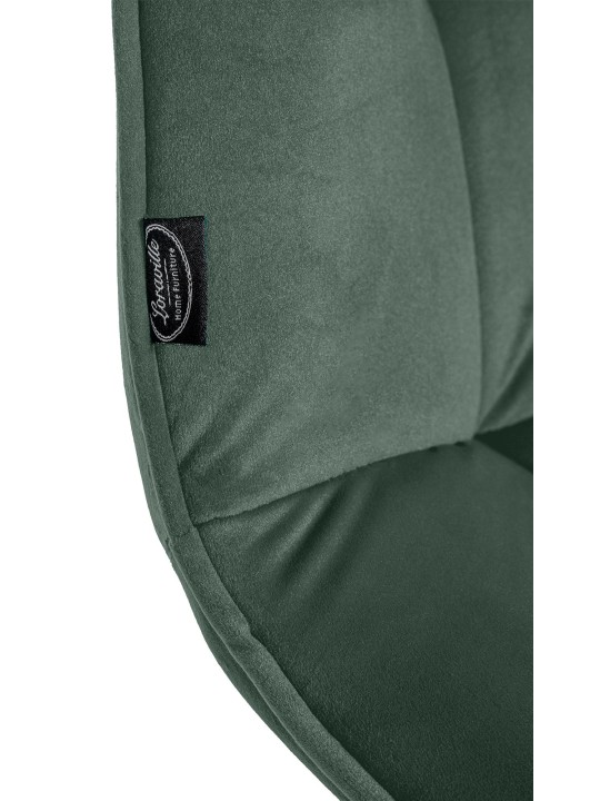 Vermont spisestuestol i fløjl, mørkegrøn