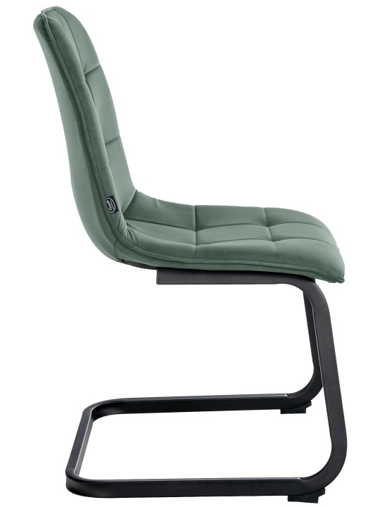 Vermont spisestuestol i fløjl, mørkegrøn