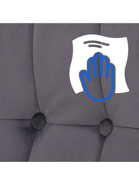 Gyngestol Saltillo fløjl, natura/grau