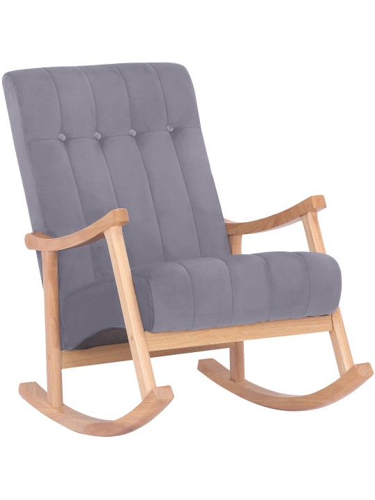 Gyngestol Saltillo fløjl, natura/grau