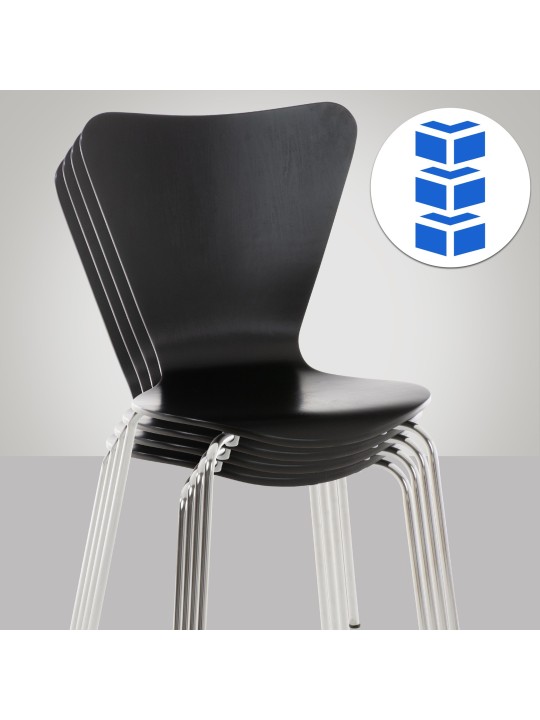 Besøgsstol Calisto, sort