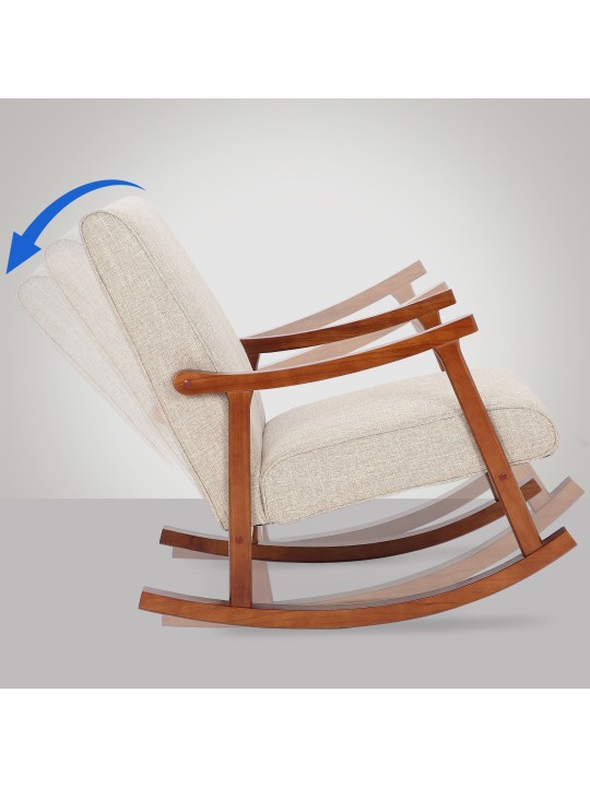 Gyngestol Morelia stof valnød, creme