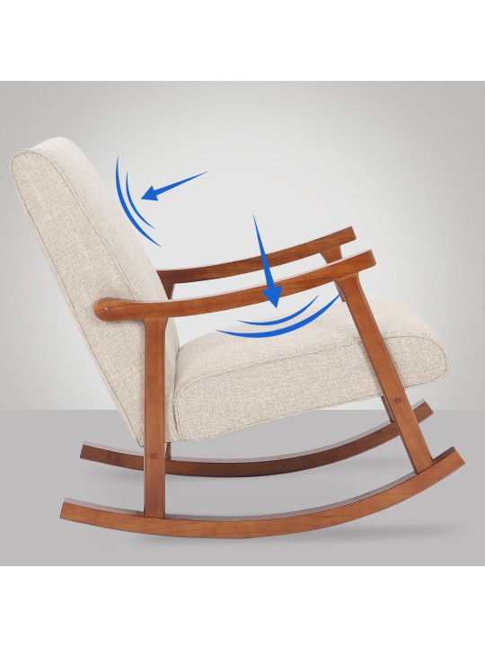 Gyngestol Morelia stof valnød, creme