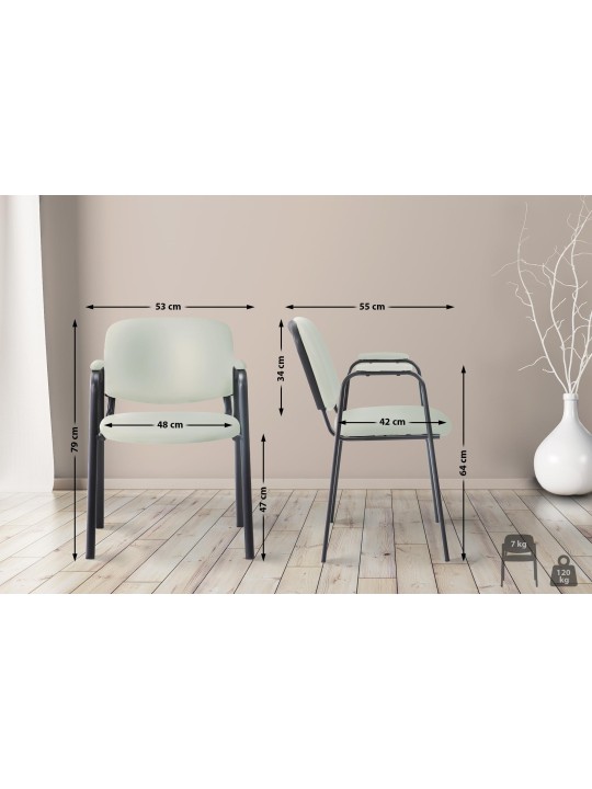 Besøgsstol Ken PRO kunstlæder, creme Besøgsstol Ken PRO kunstlæder, creme