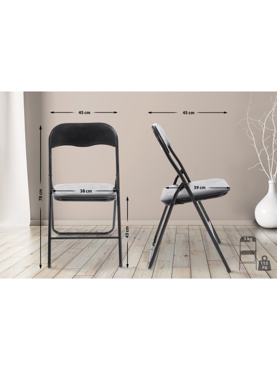 Felix klapstol, sort/sort