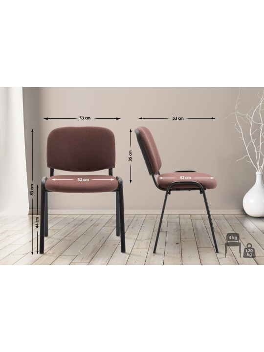 Besøgsstol Ken V2 stof, brun Besøgsstol Ken V2 stof, brun