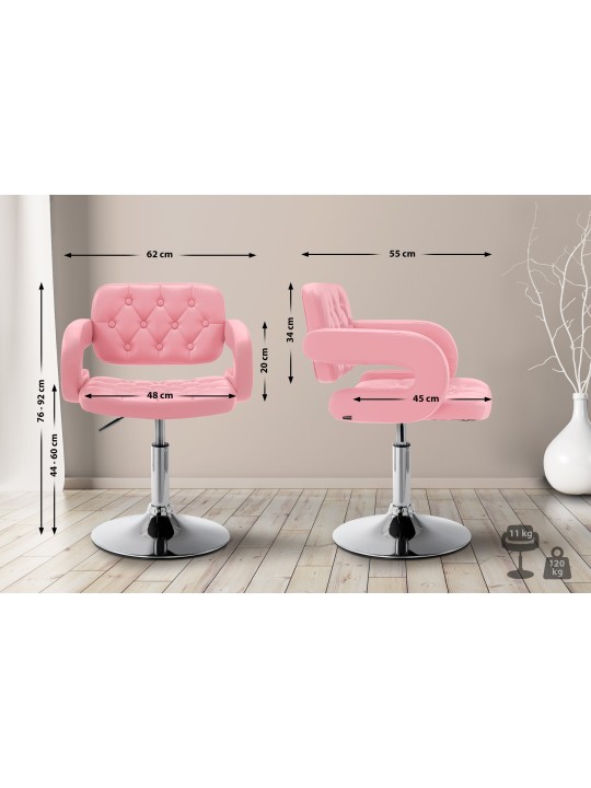 Liggestol Dublin imiteret læder, pink