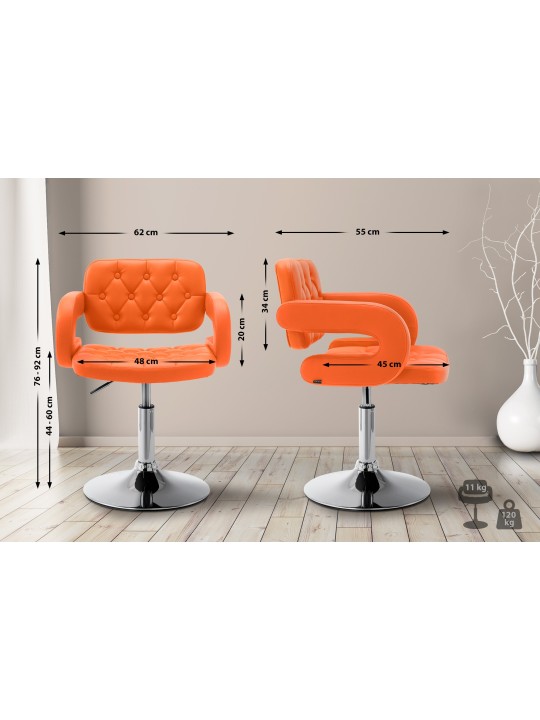 Liggestol Dublin imiteret læder, orange