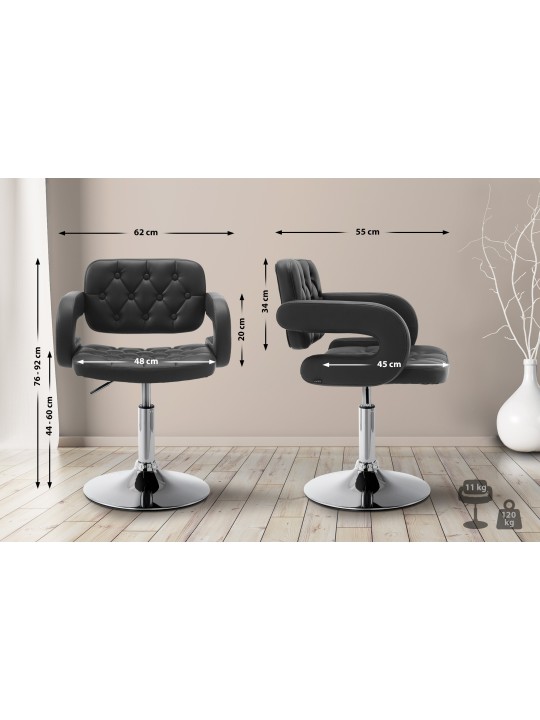 Liggestol Dublin imiteret læder, sort