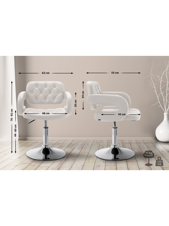 Liggestol Dublin imiteret læder, hvid Liggestol Dublin imiteret læder, hvid