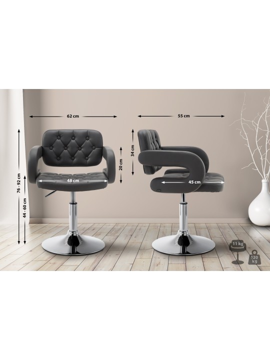 Liggestol Dublin imiteret læder, grå