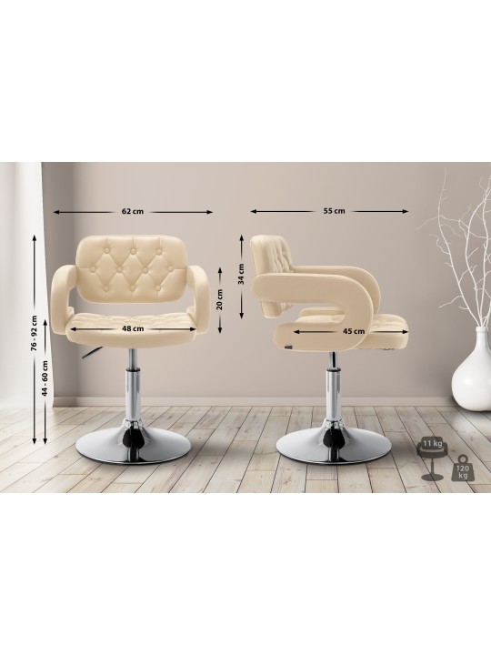 Liggestol Dublin imiteret læder, creme