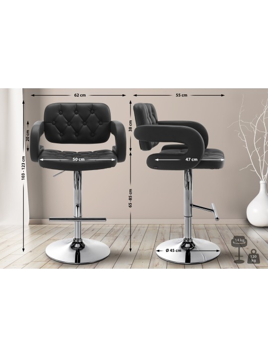 Barstol Dublin C, sort