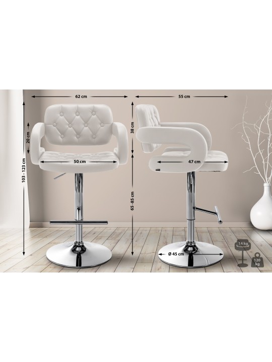 Barstol Dublin C, hvid Barstol Dublin C, hvid