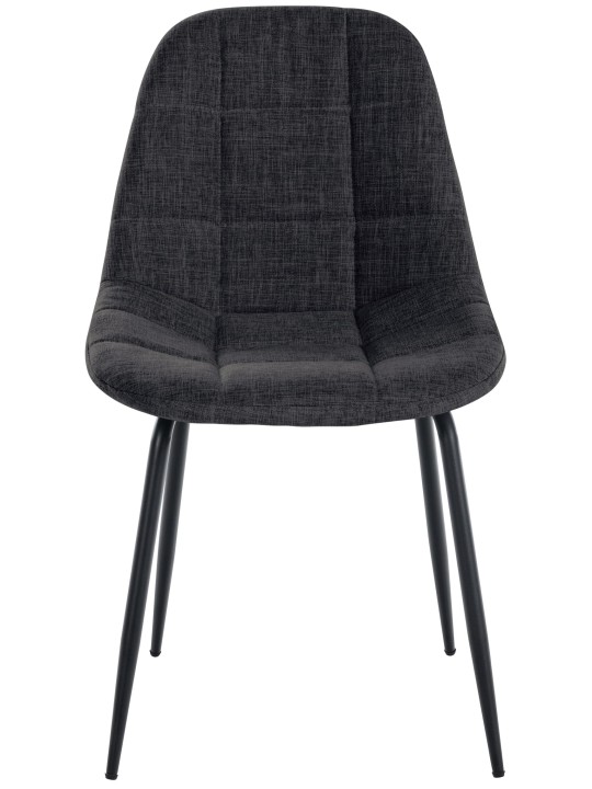 Sæt med 2 stole Tom stof, mørkegrå
