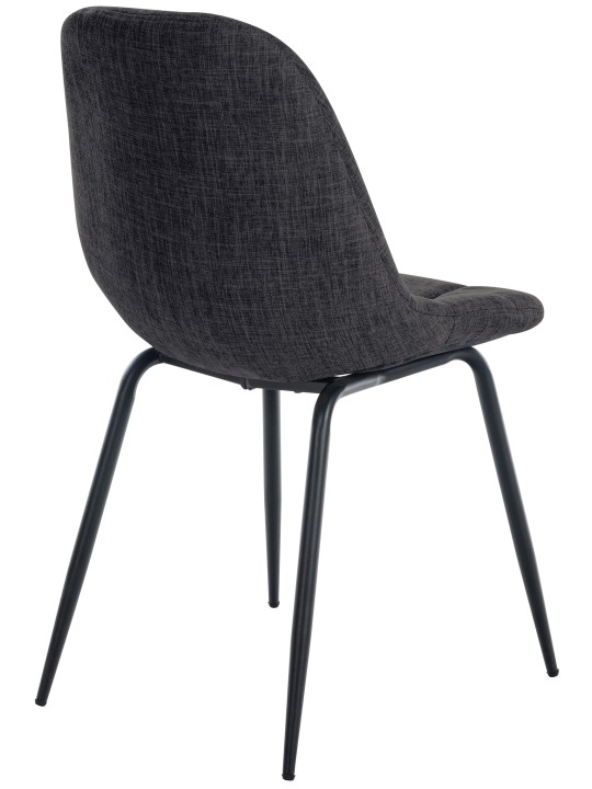 Sæt med 2 stole Tom stof, mørkegrå