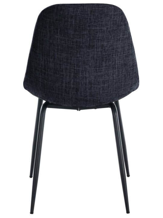 Sæt med 2 stole Tom stof, sort